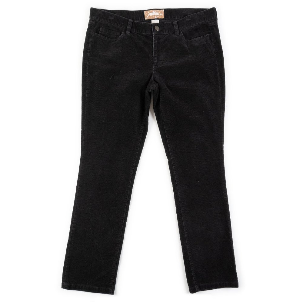 J. CREW Matchstick black Corduroy pants size 33